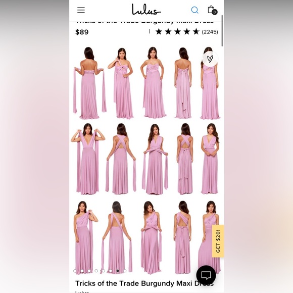 Lulu's Tricks of the Trade Bridesmaid dress- Burgundy - Picture 5 of 5